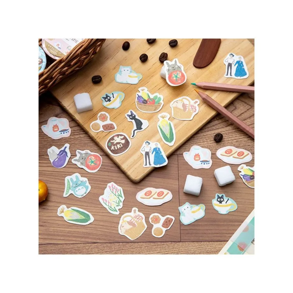 Maison Ghibli Small Equipment-Sticker Set Break Time Vegetables - My Neighbor Totoro