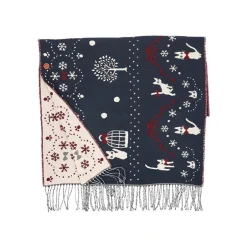 Maison Ghibli Outfits-Stole With Button Kiki Snowing City - Kiki'S Delivery Service
