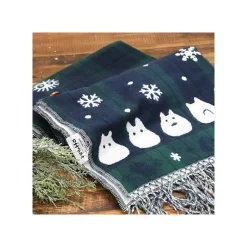 Maison Ghibli Outfits-Stole With Button Totoro Check Pattern - My Neighbor Tororo