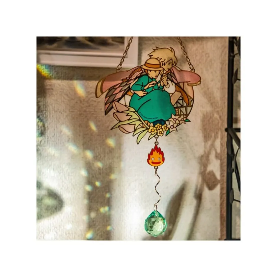 Maison Ghibli Decoration-Sun Catcher Stained Glass Sophie & Hauru - Howl'S Moving Castle