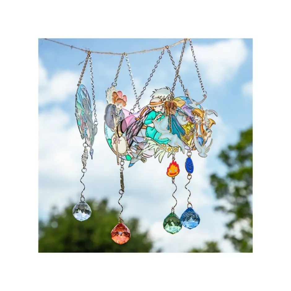 Maison Ghibli Decoration-Sun Catcher Stained Glass Sophie & Hauru - Howl'S Moving Castle
