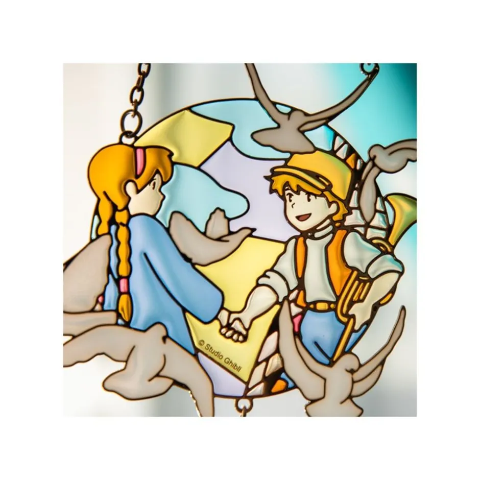 Maison Ghibli Decoration-Sun Catcher Stained Glass Sheeta & Pazu - Castle In The Sky