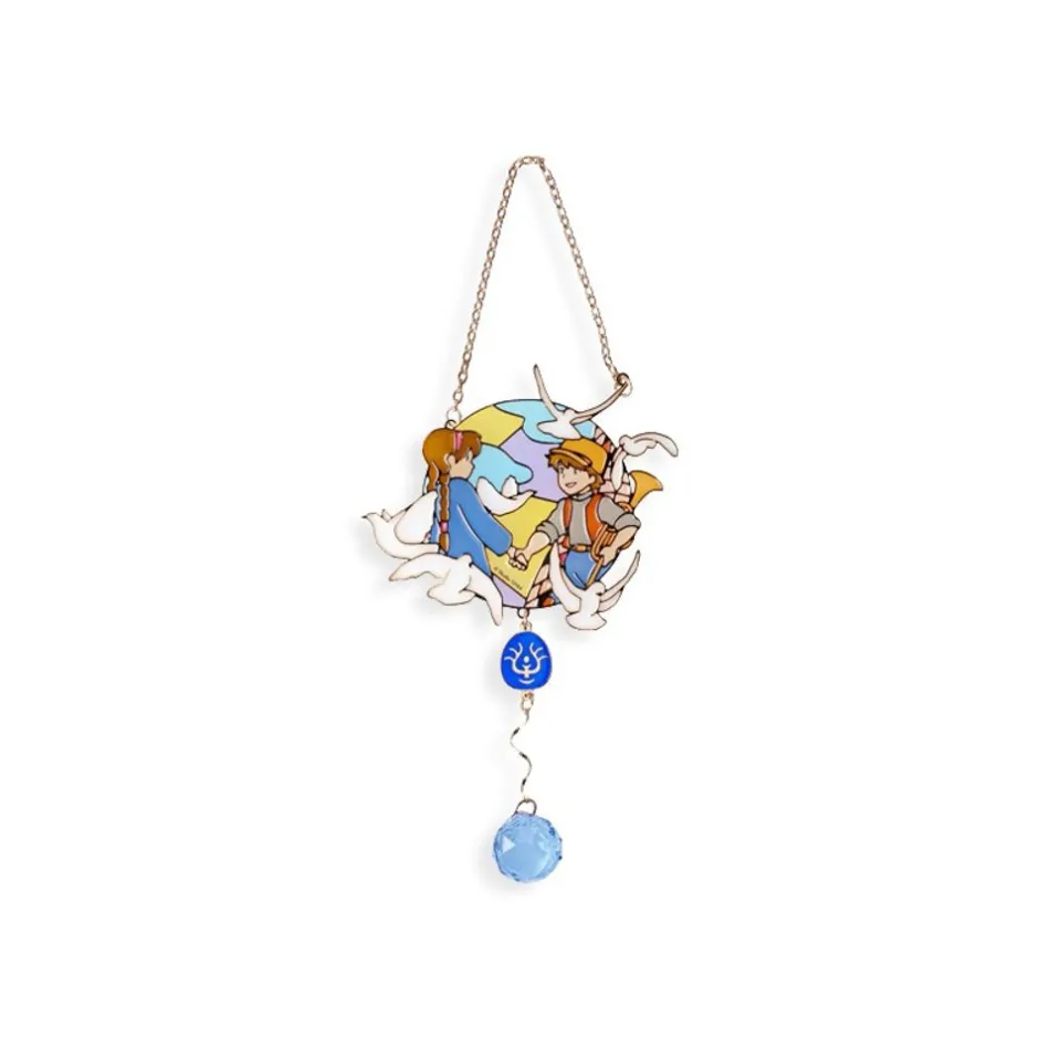 Maison Ghibli Decoration-Sun Catcher Stained Glass Sheeta & Pazu - Castle In The Sky
