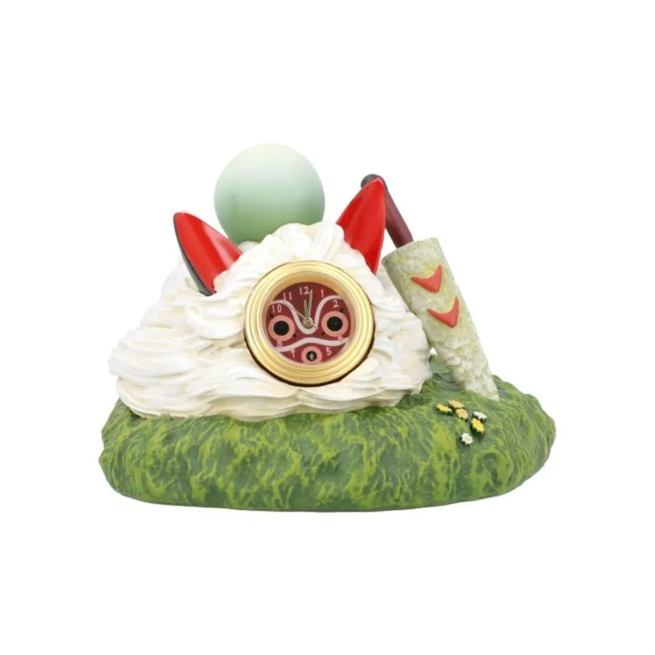 Maison Ghibli Decoration-Table Clock On The Sun'S Mask - Princess Mononoke