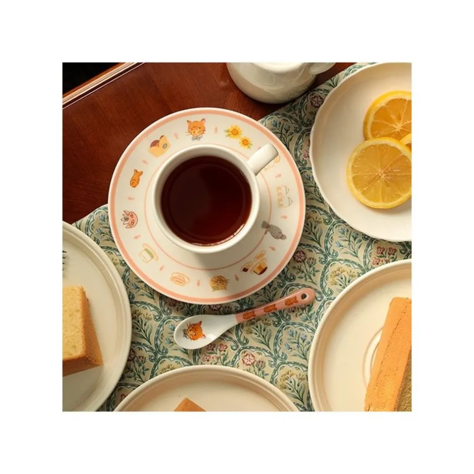 Maison Ghibli Kitchenware-Tea Time & Cat Cup - The Cat Returns