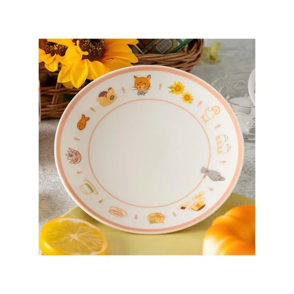 Maison Ghibli Kitchenware-Tea Time & Cat Plate - The Cat Returns
