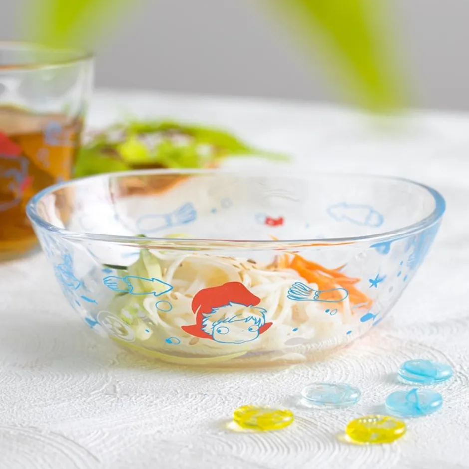Maison Ghibli Kitchenware-Transparent Bowl 13Cm Ponyo Under The Sea - Ponyo On The Cliff