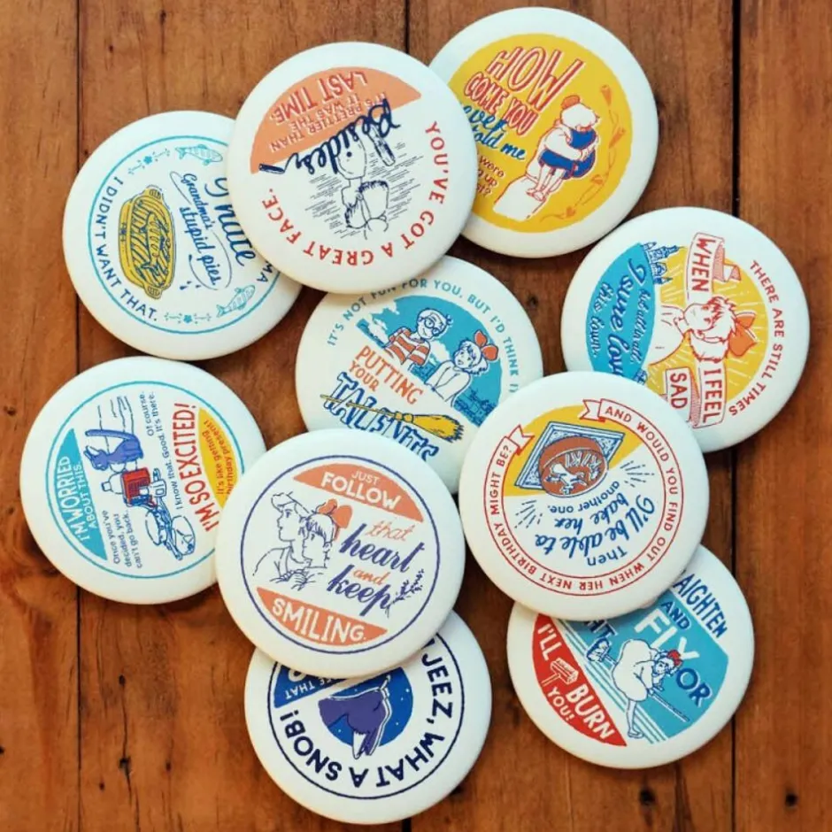 Maison Ghibli Badges-Vintage Badge Collection 10 Pcs - Kiki'S Delivery Service