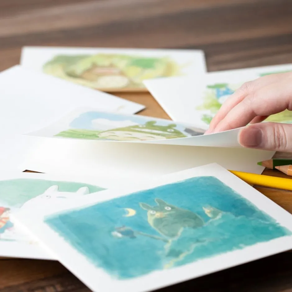 Maison Ghibli Postcards And Letter Papers-Watercolour Greeting Cards 24 X 15,8 Cm Mei & Totoro & Sakura - My Ne