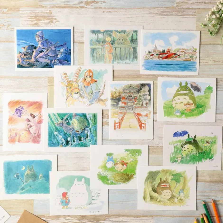 Maison Ghibli Postcards And Letter Papers-Watercolour Greeting Cards 24 X 15,8 Cm Seaplane - Porco Rosso