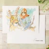Maison Ghibli Postcards And Letter Papers-Watercolour Greeting Cards 24 X 15,8 Cm Ashitaka And Yakul - Princess