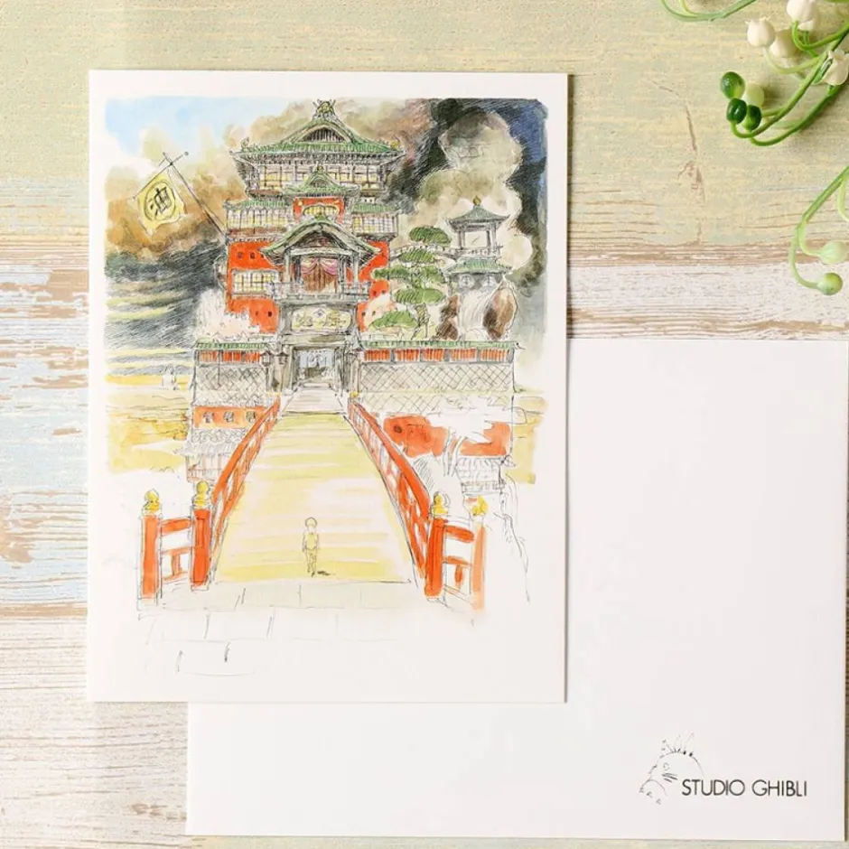 Maison Ghibli Postcards And Letter Papers-Watercolour Greeting Cards 24 X 15,8 Cm Aburaya - Spirited Away