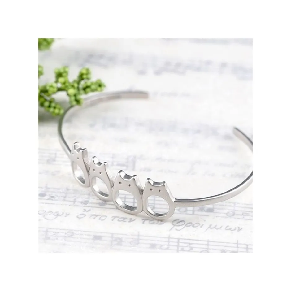 Maison Ghibli Jewellery-White Totoro Metal Garland Bracelet - My Neighbor Totoro