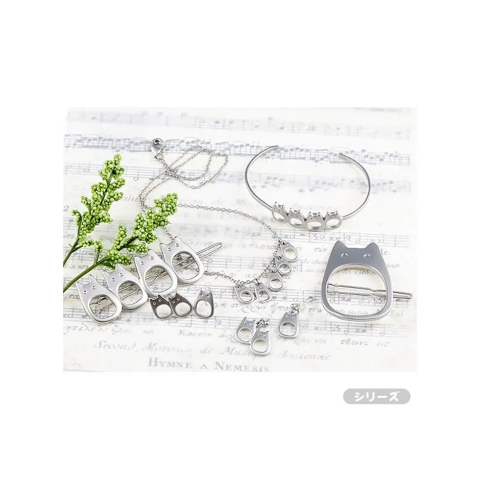 Maison Ghibli Jewellery-White Totoro Metal Garland Bracelet - My Neighbor Totoro